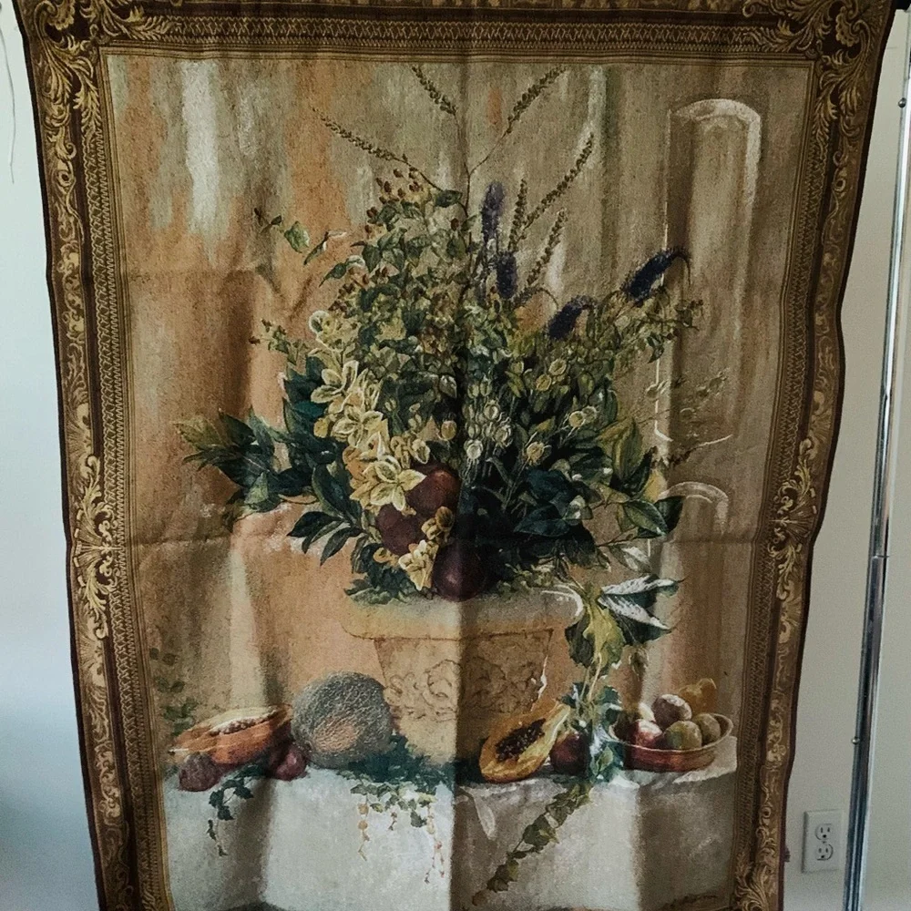 Frut and floral tapestry art